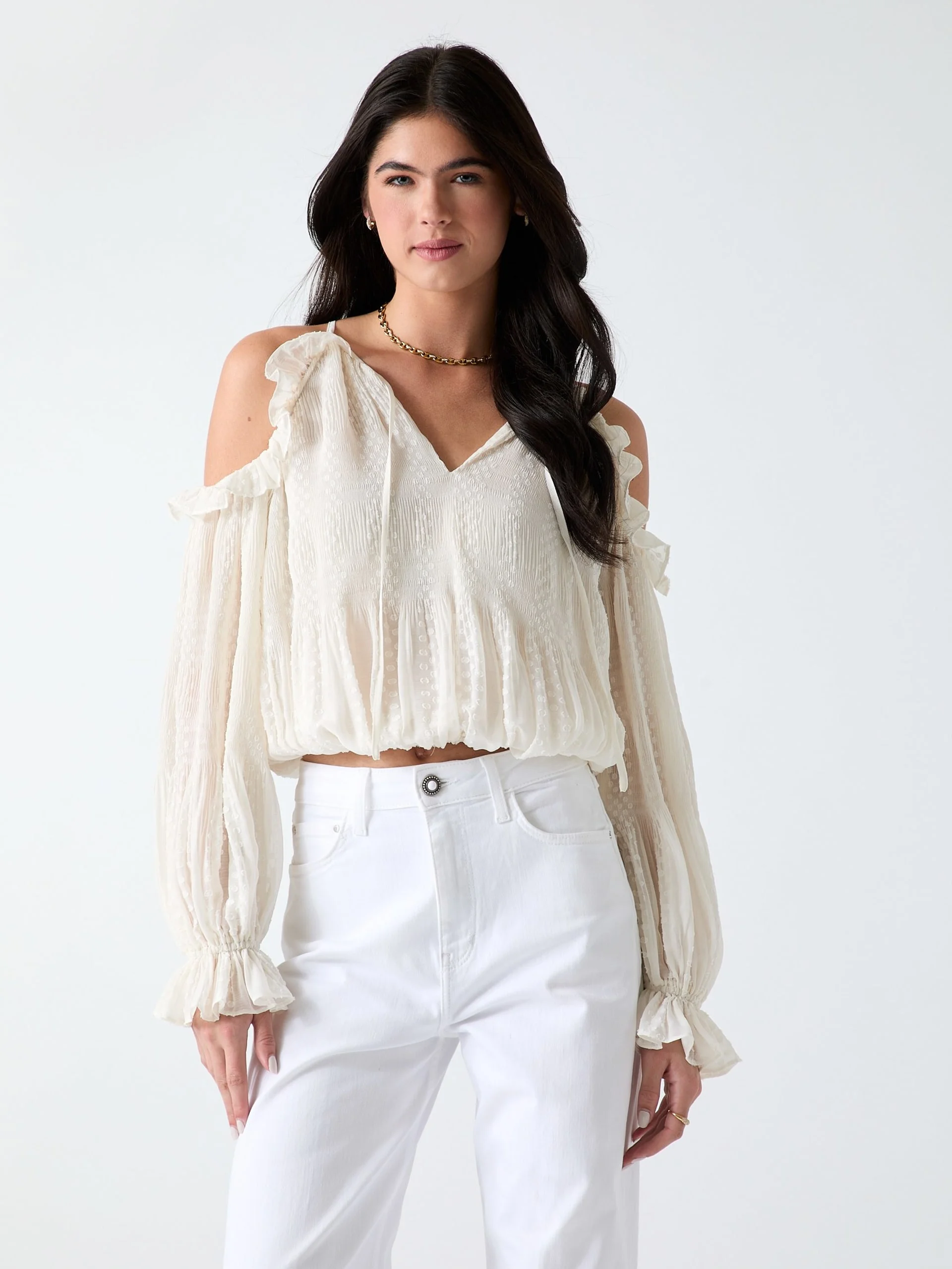 GUESS WOMAN Áo Kiểu Nữ - Ls Emilia Cold Shldr Top