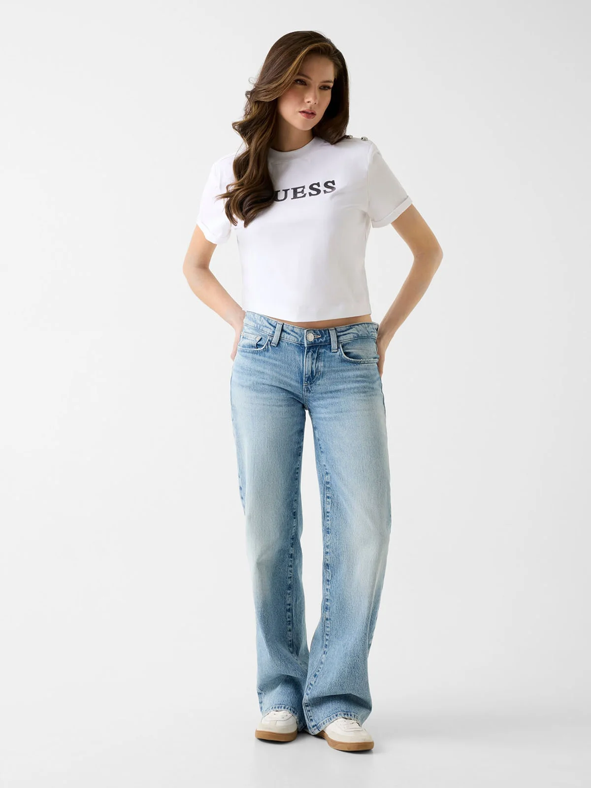 GUESS WOMAN Áo Thun Nữ - Ss Cn Marina Crop Tee