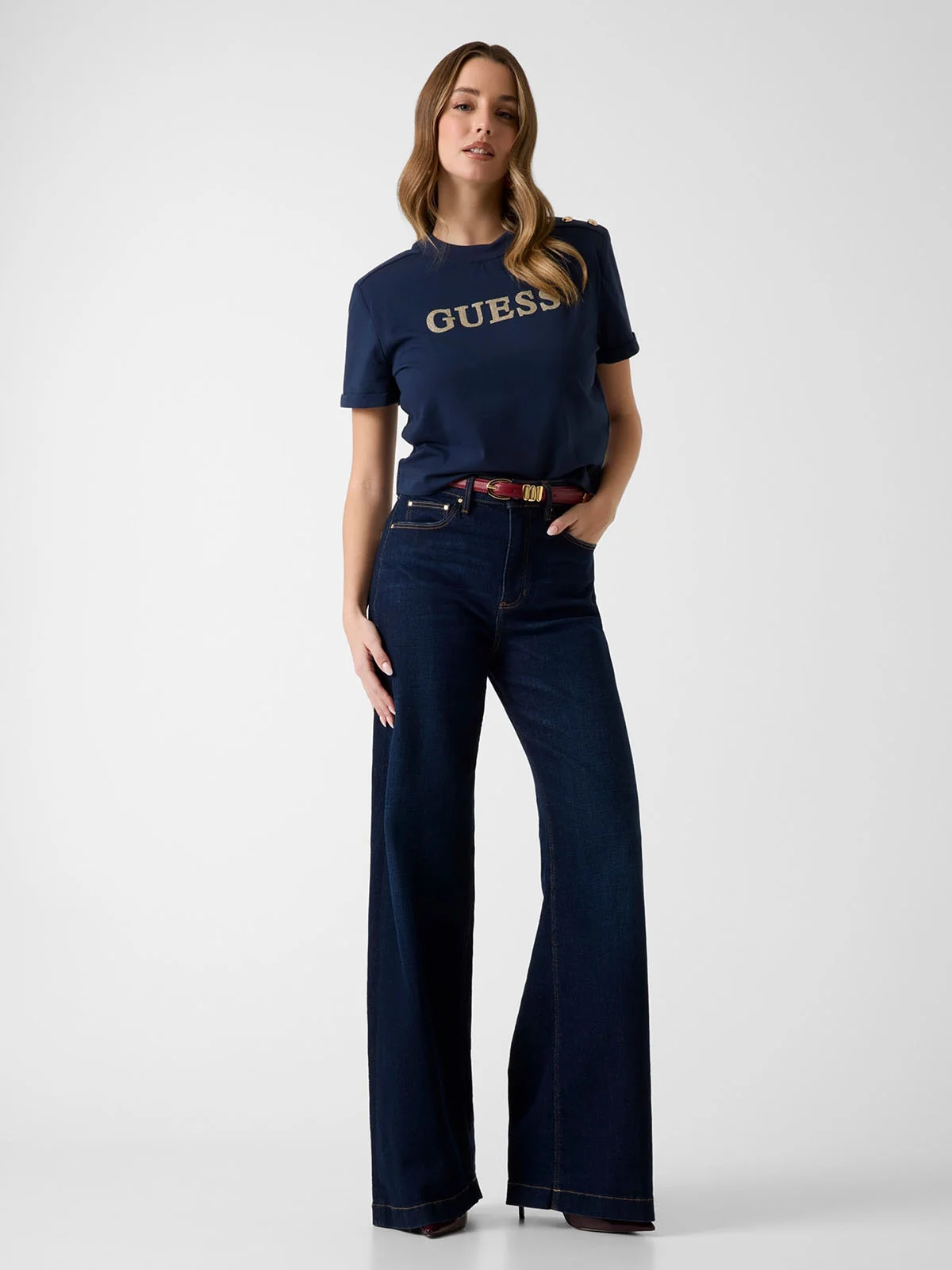 GUESS WOMAN Áo Thun Nữ - Ss Cn Marina Crop Tee