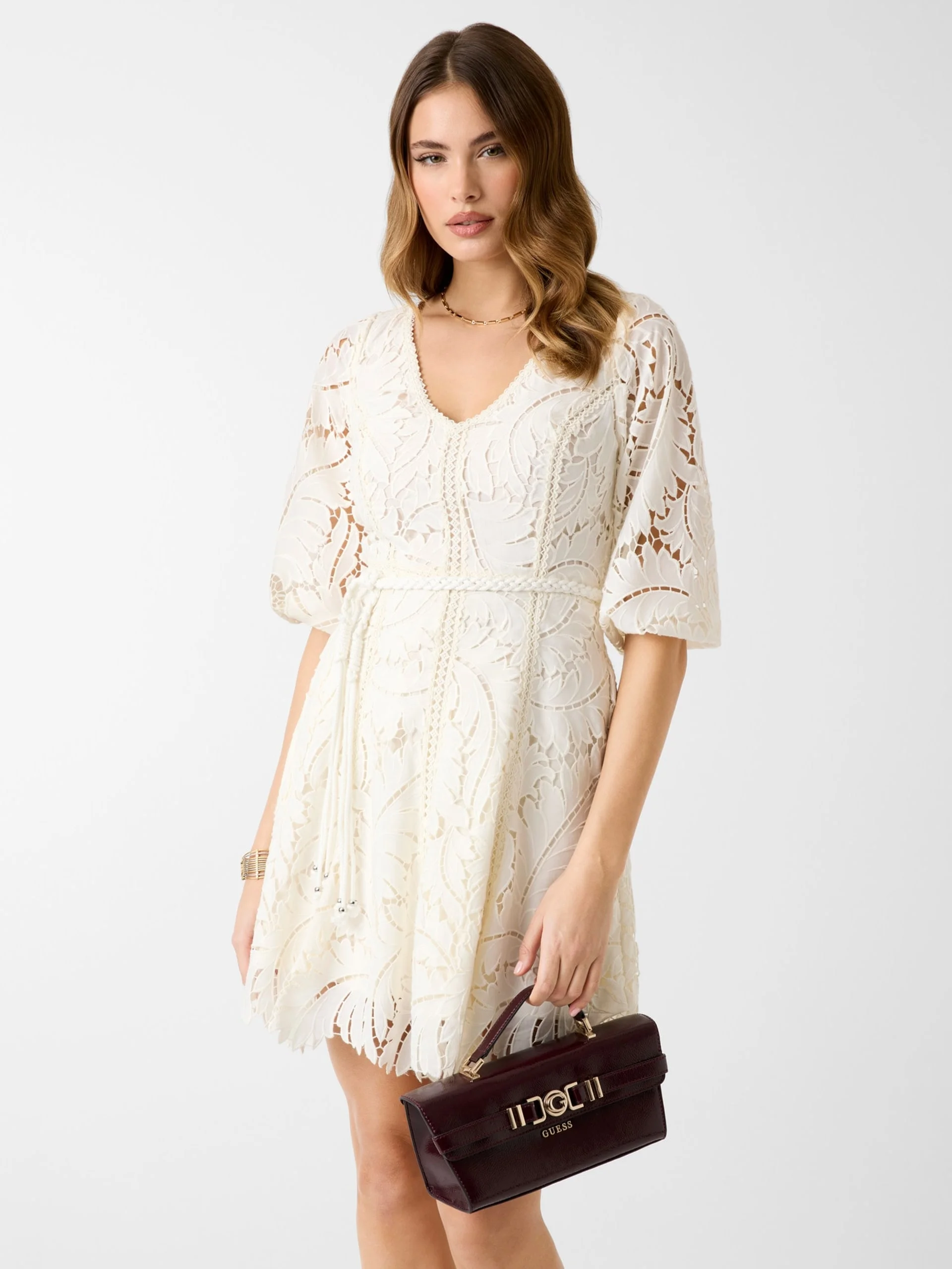 GUESS WOMAN Đầm Nữ - 3 Qtr Slv Emb Vida Dress