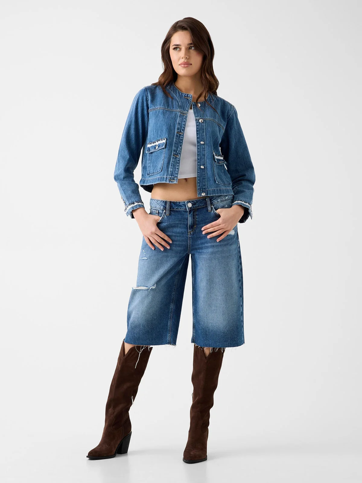 GUESS WOMAN Áo Khoác Jeans Nữ - Ladies Denim Jacket