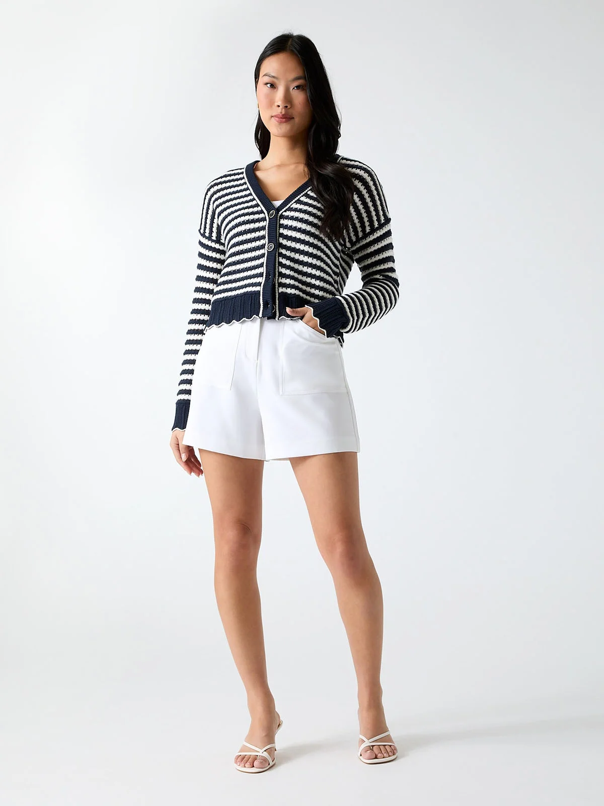 GUESS WOMAN Áo Cardigan Nữ - Ls Vn Amber Cardi Swtr
