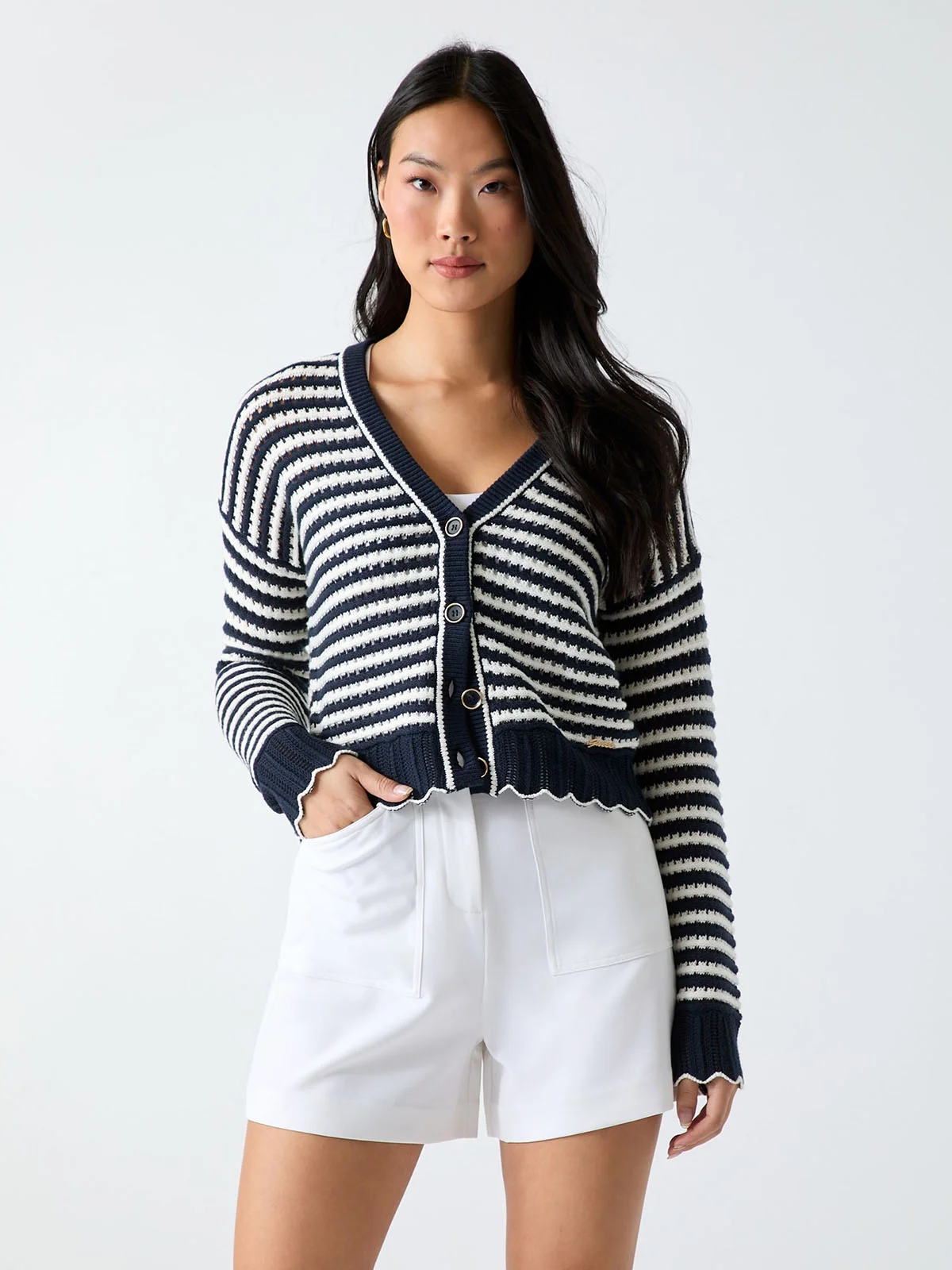 GUESS WOMAN Áo Cardigan Nữ - Ls Vn Amber Cardi Swtr