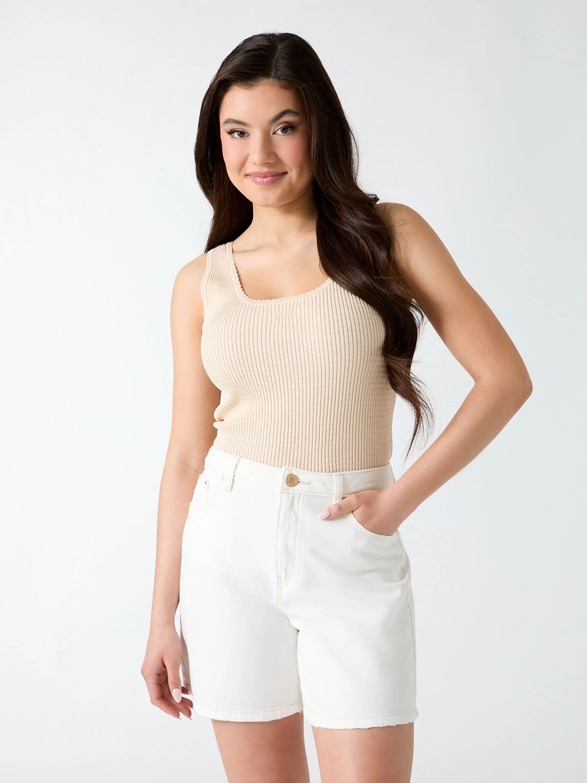 GUESS WOMAN Áo Len Không Tay Nữ - Ladies Tank Top Sweater