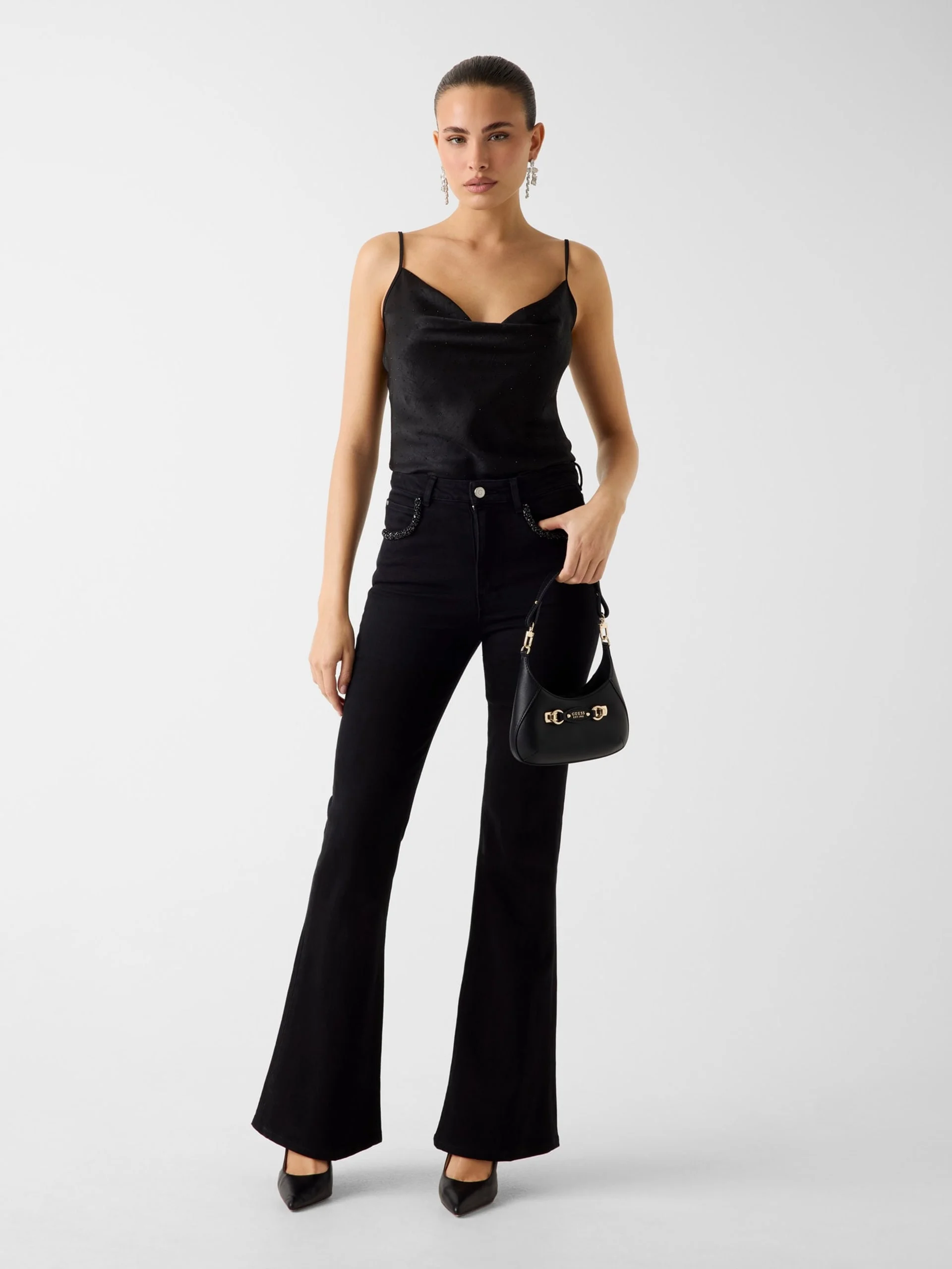 GUESS WOMAN Quần Jeans Nữ - Belle High Rise Flare