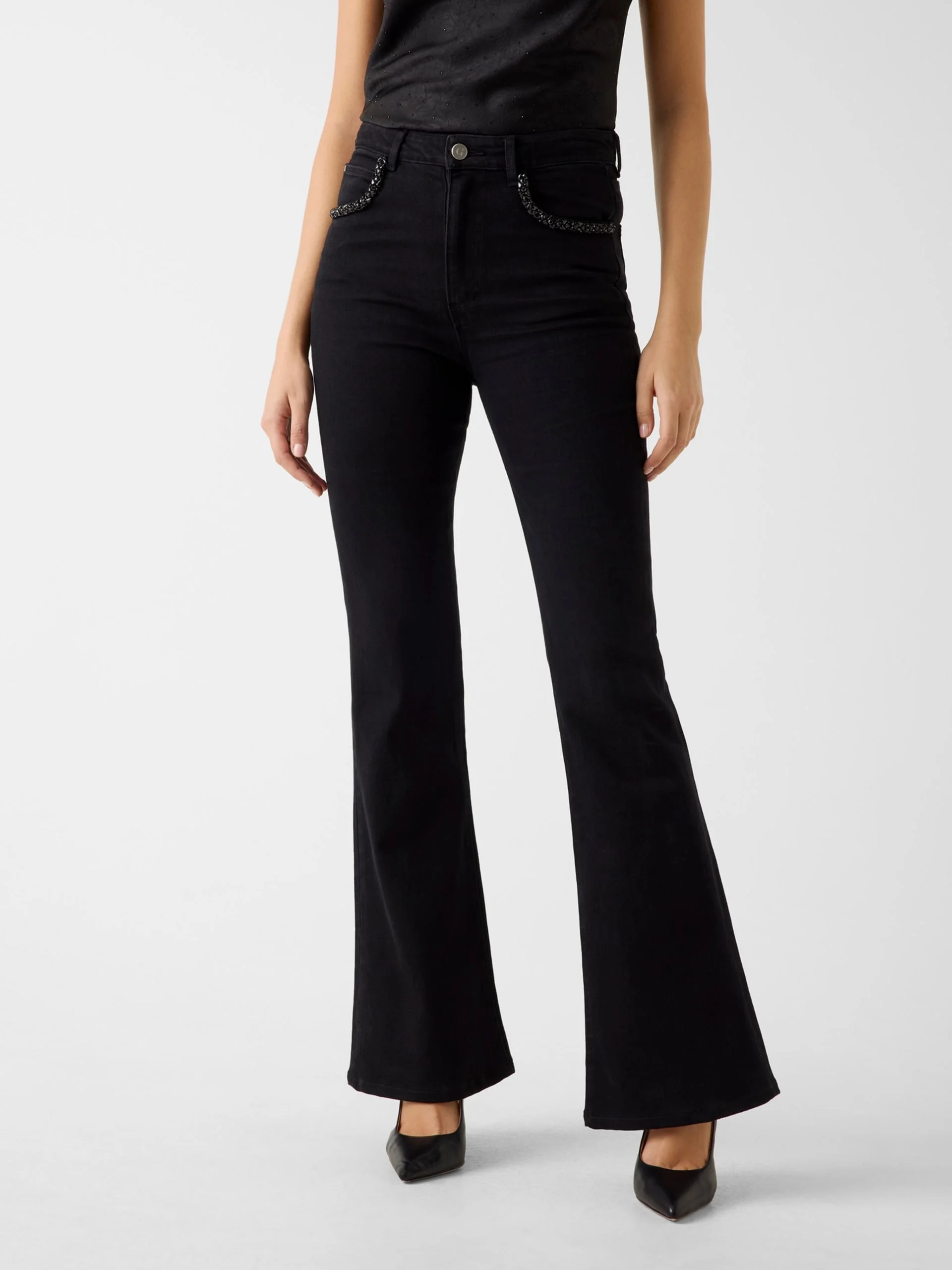 GUESS WOMAN Quần Jeans Nữ - Belle High Rise Flare