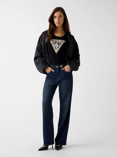 GUESS WOMAN Áo Thun Nữ - Ss Cn Leo Triangle Tee