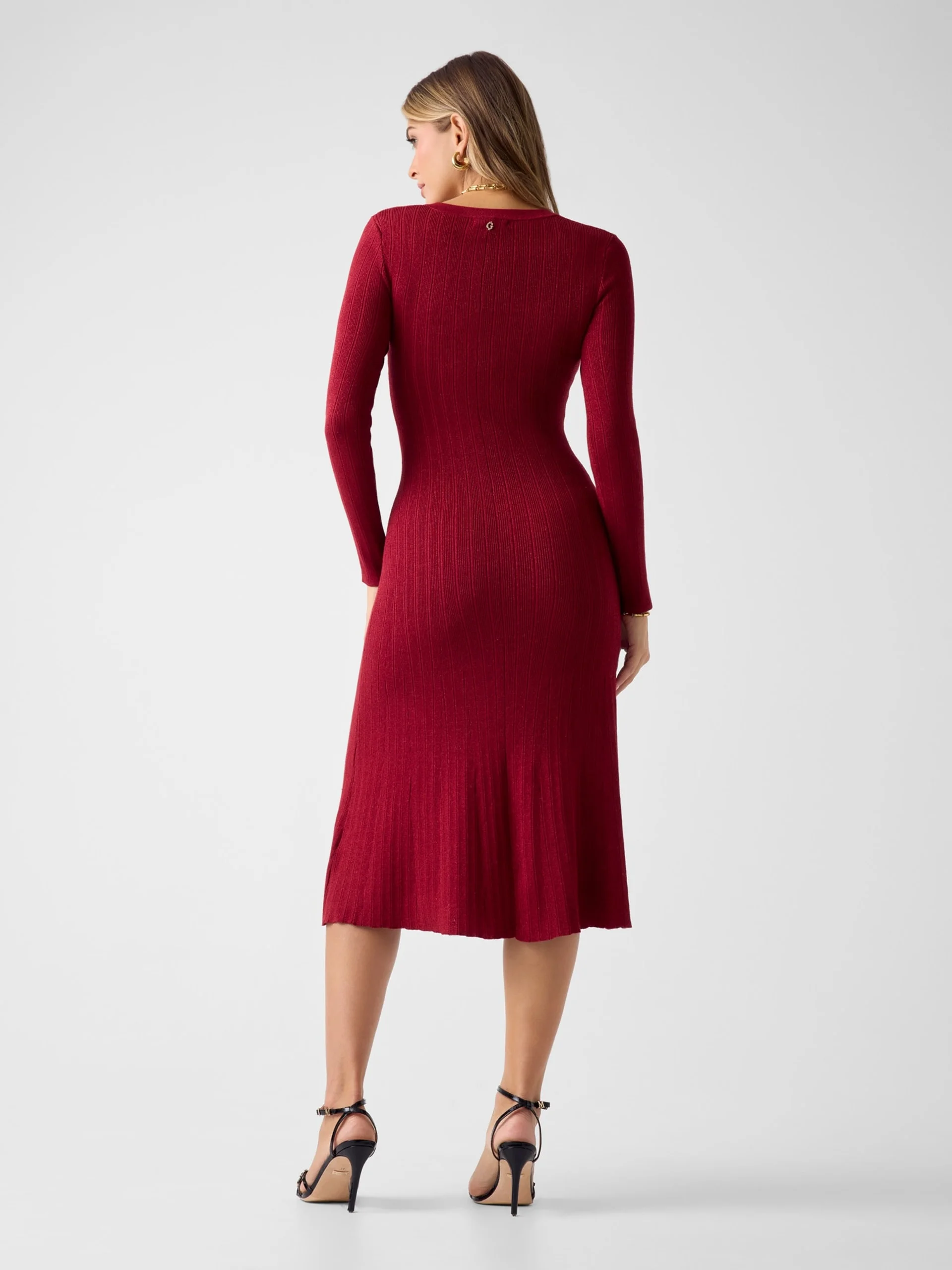 GUESS WOMAN Đầm Nữ - Ls Vn Jelene Lurex Rib Dress