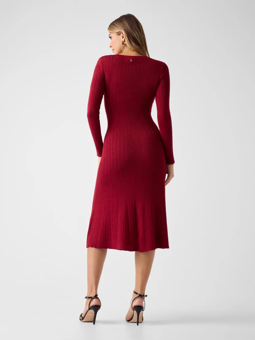 GUESS WOMAN Đầm Nữ - Ls Vn Jelene Lurex Rib Dress
