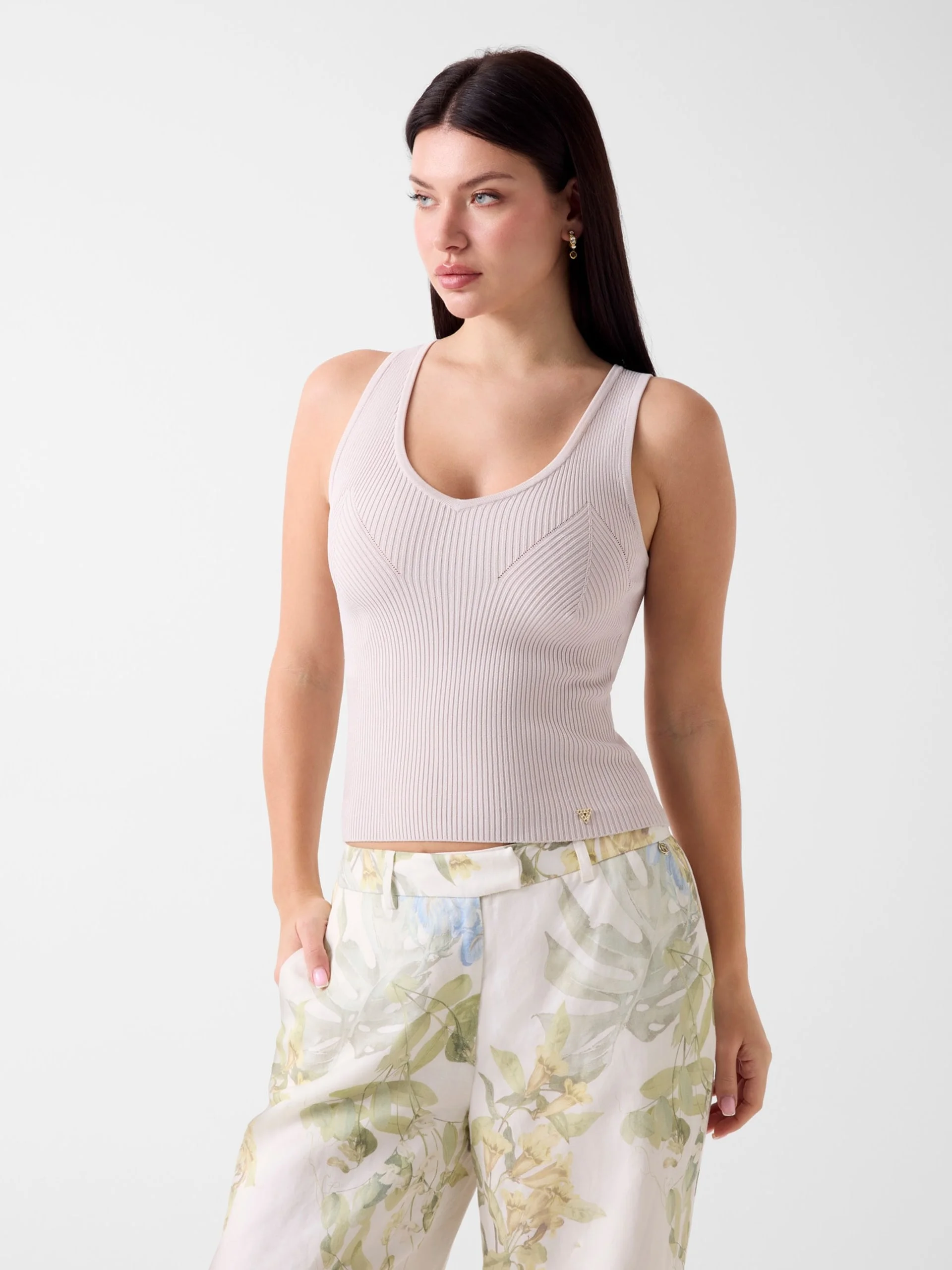 GUESS WOMAN Áo Len Nữ - Sl Vn Stella Tank Top Swtr