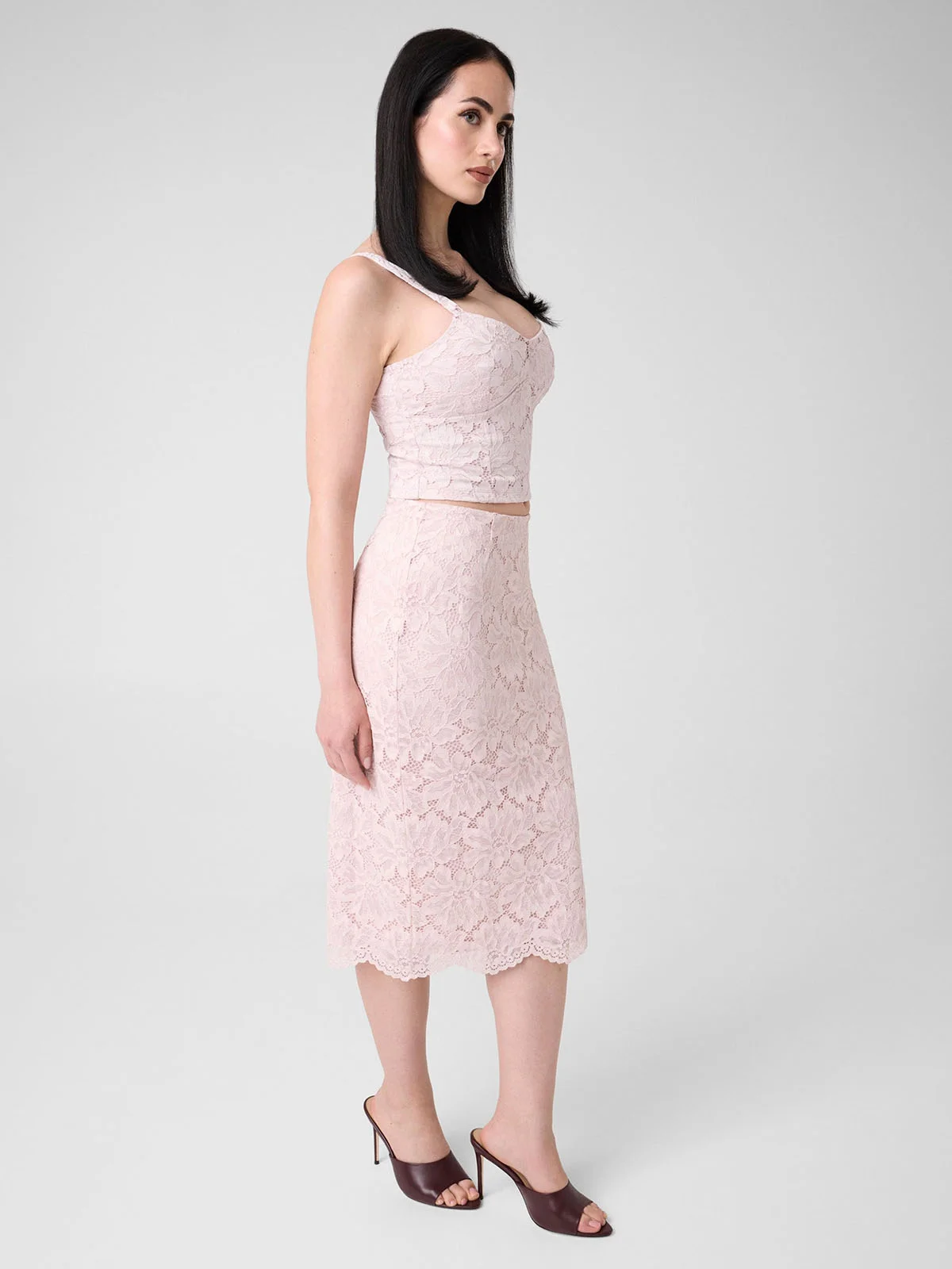 GUESS WOMAN Chân Váy Nữ - Katrina Midi Lace Skirt