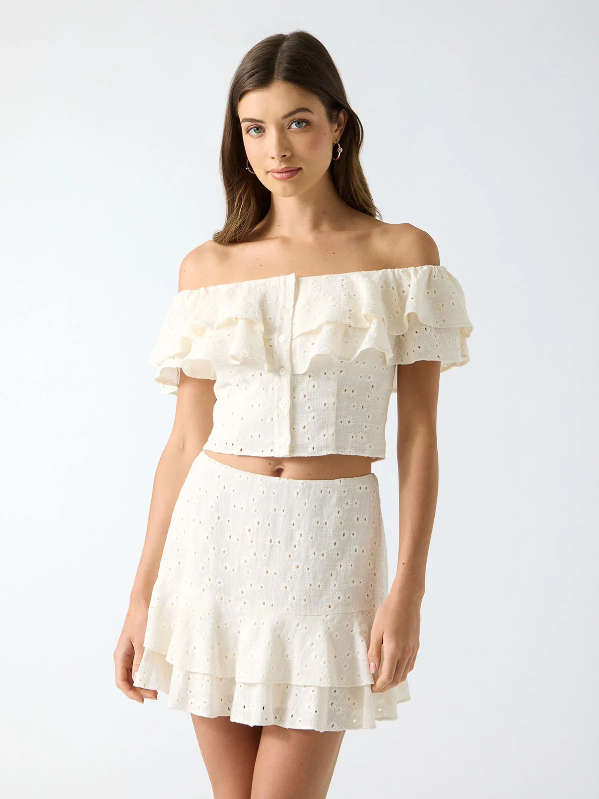 GUESS WOMAN Áo Blouse Nữ - Off Shldr Sade Ruffle Top