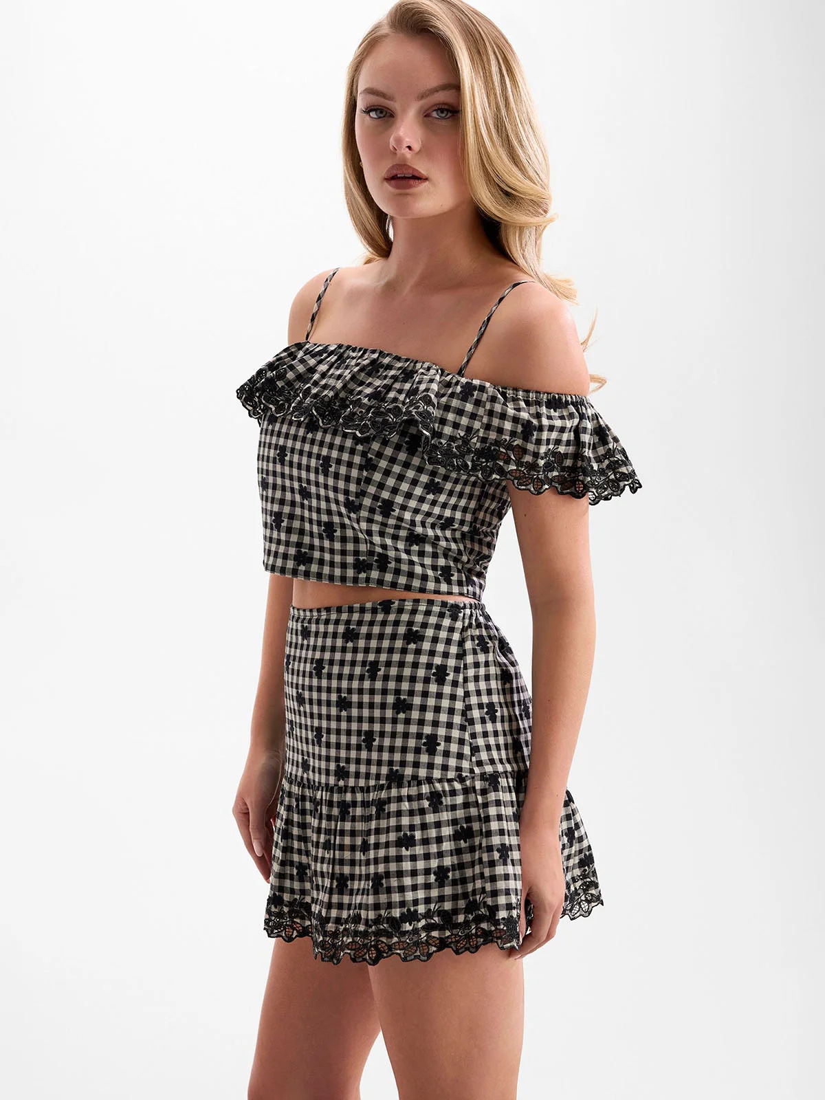 GUESS WOMAN Áo Kiểu Nữ - Marilyn Off Shld Vichy Top