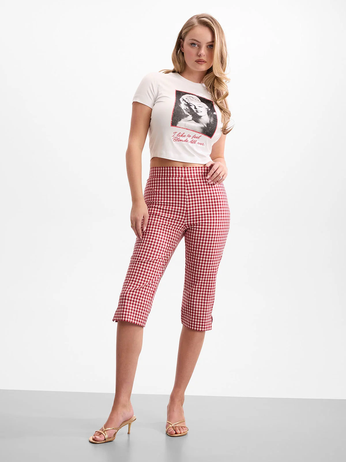 GUESS WOMAN Áo Thun Nữ - Marilyn Ss Cn Crop Tee