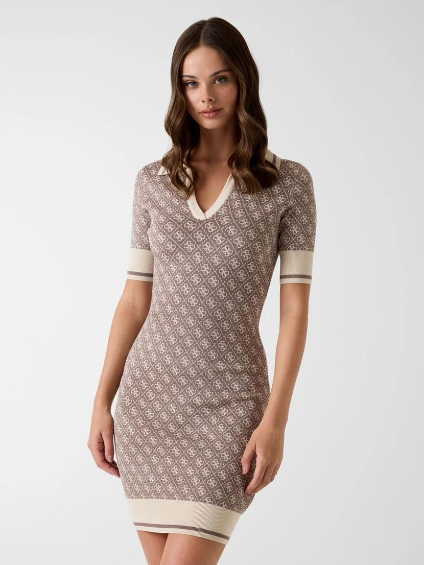 GUESS WOMAN Đầm Nữ - Ss Lise 4G Logo Polo Stwr Dres