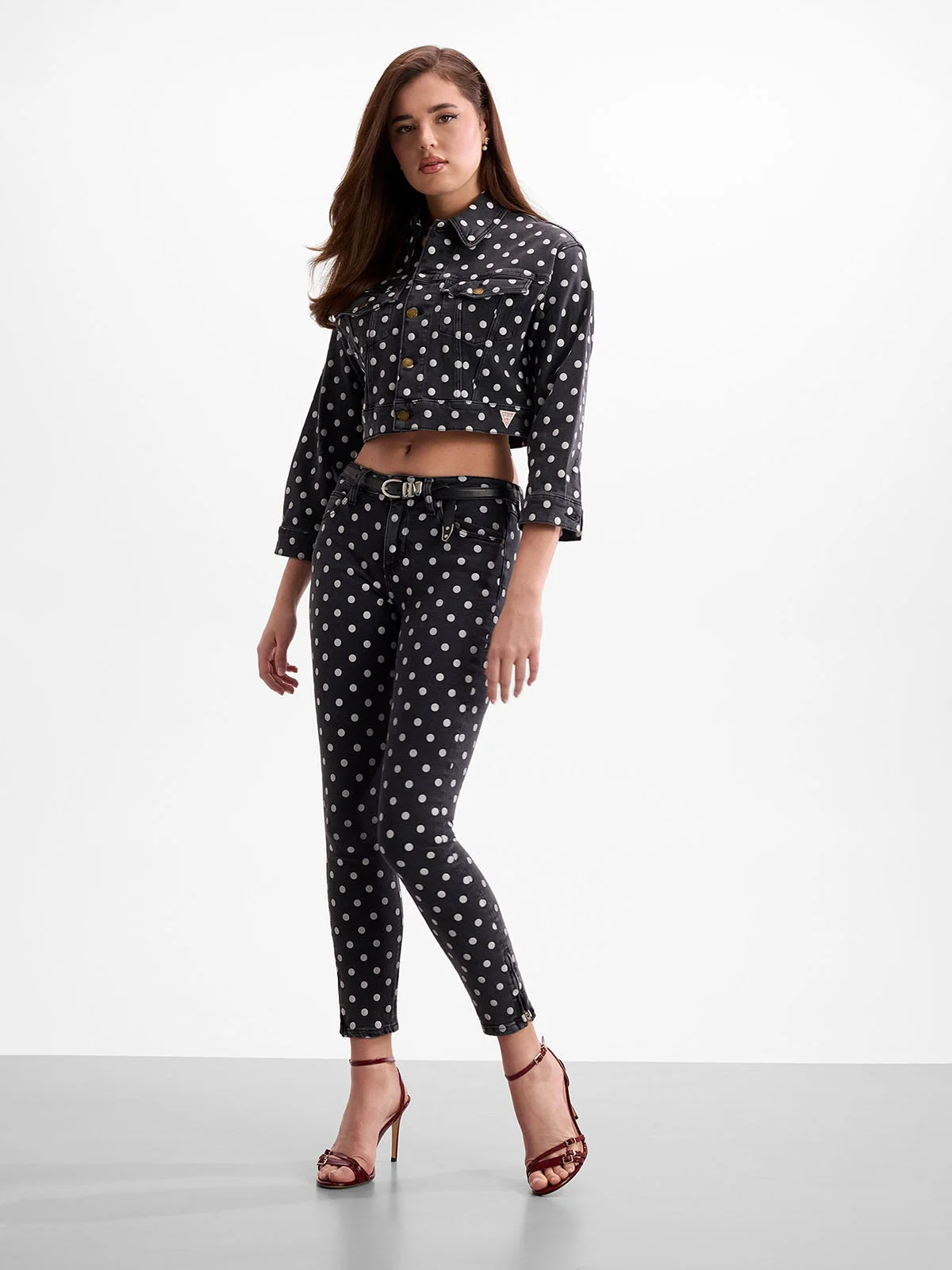 GUESS WOMAN Áo Khoác Nữ - Rosalyn Crop Jacket