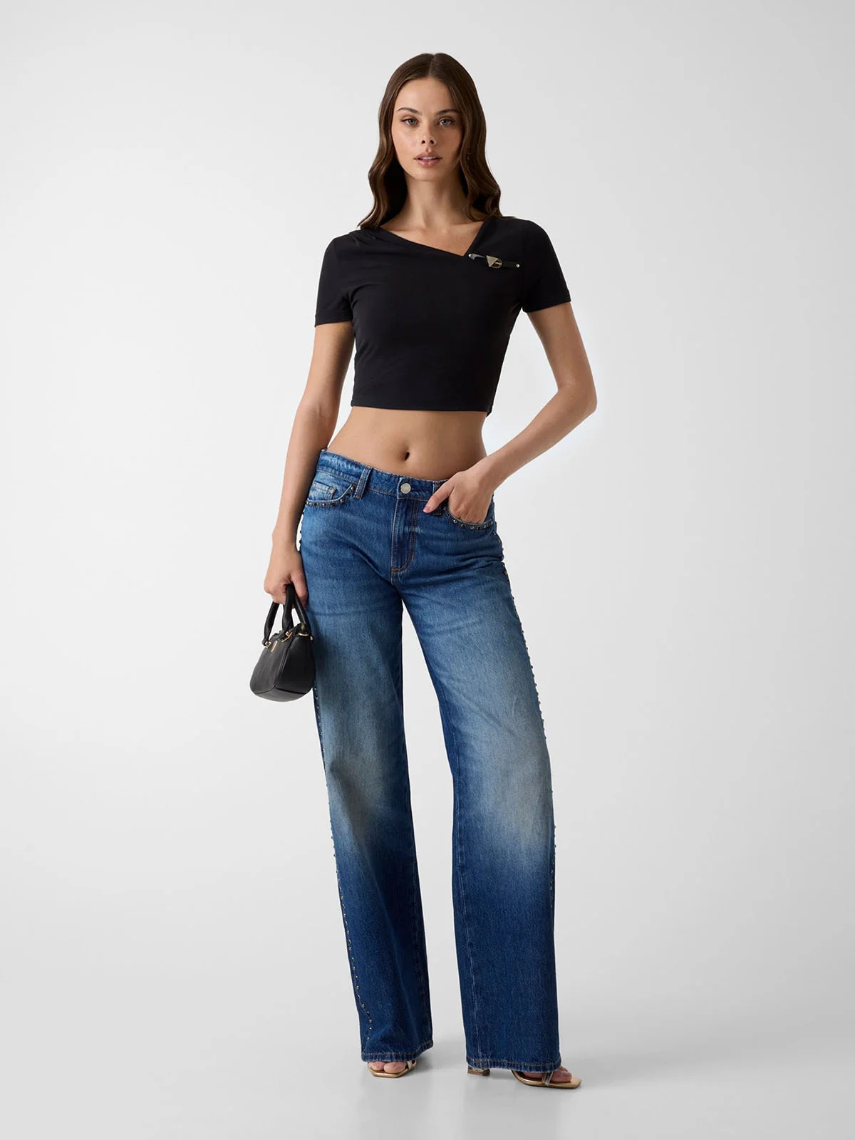 GUESS WOMAN Áo Kiểu Nữ - Ss Karole Asymetric Nk Crop To