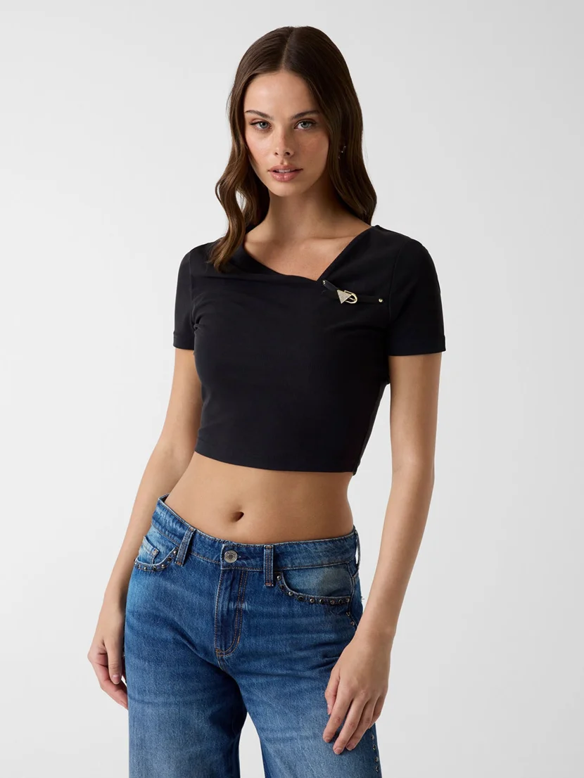 GUESS WOMAN Áo Kiểu Nữ - Ss Karole Asymetric Nk Crop To