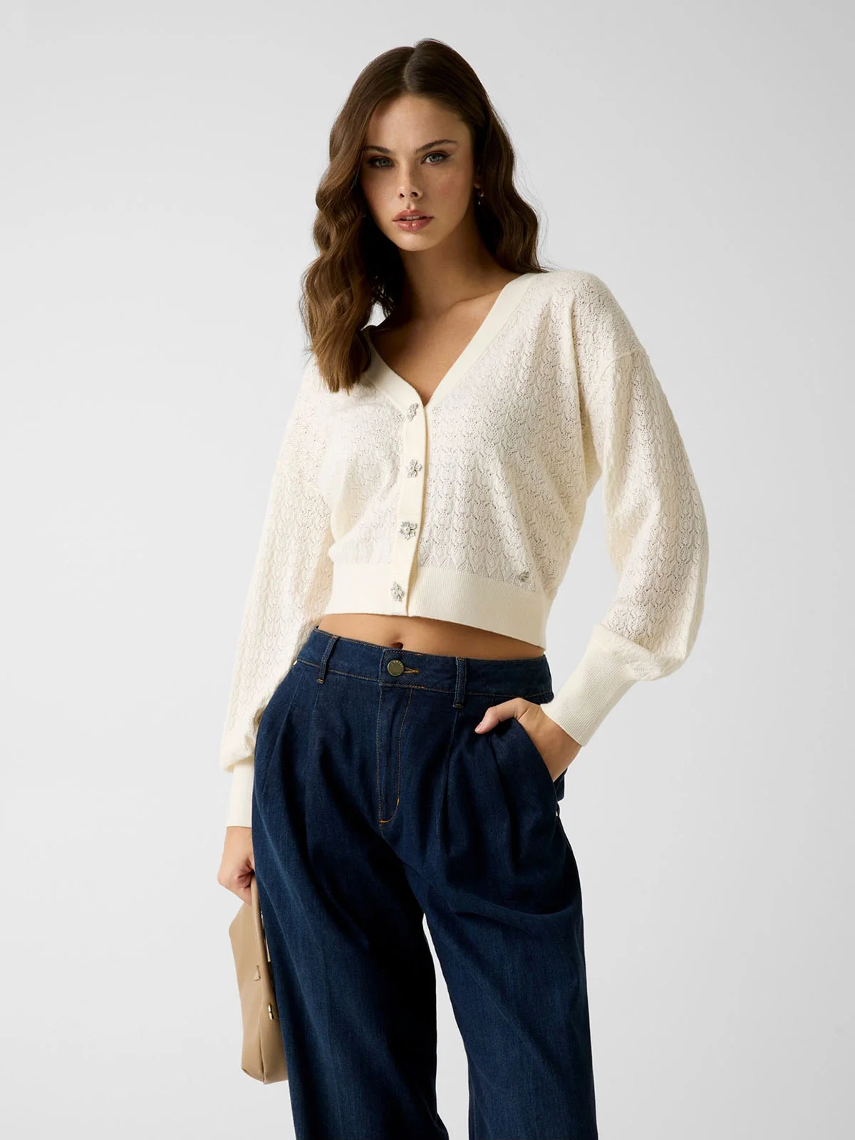 GUESS WOMAN Áo Cardigan Nữ - Ls Vn Nina Cardi Stwr