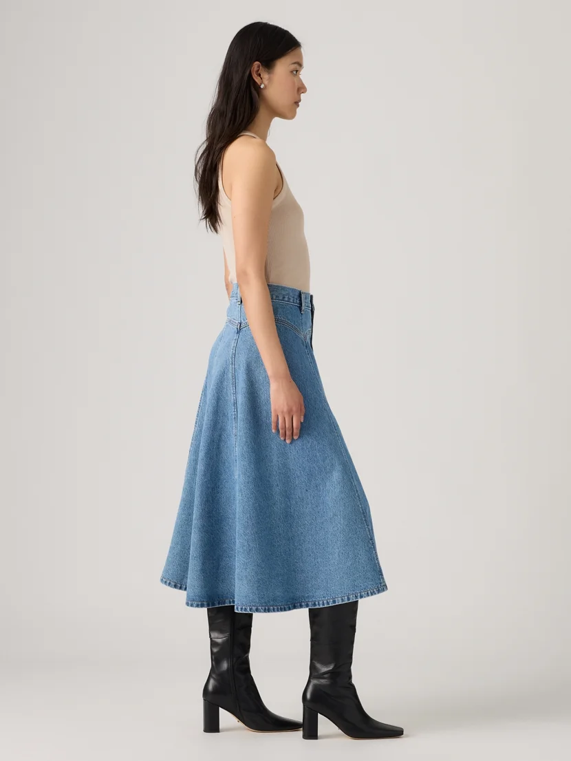 LEVI'S Váy Jeans Nữ - Mid Length Yoked Western