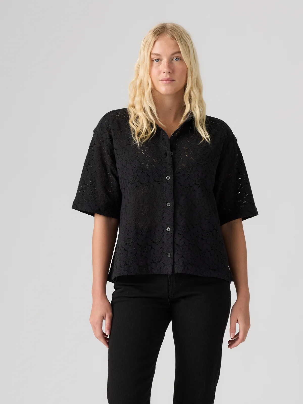 LEVI'S Áo Sơ Mi Nữ Tay Ngắn - Relaxed Harlie Lace