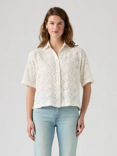LEVI'S Áo Sơ Mi Nữ Tay Ngắn - Relaxed Harlie Lace