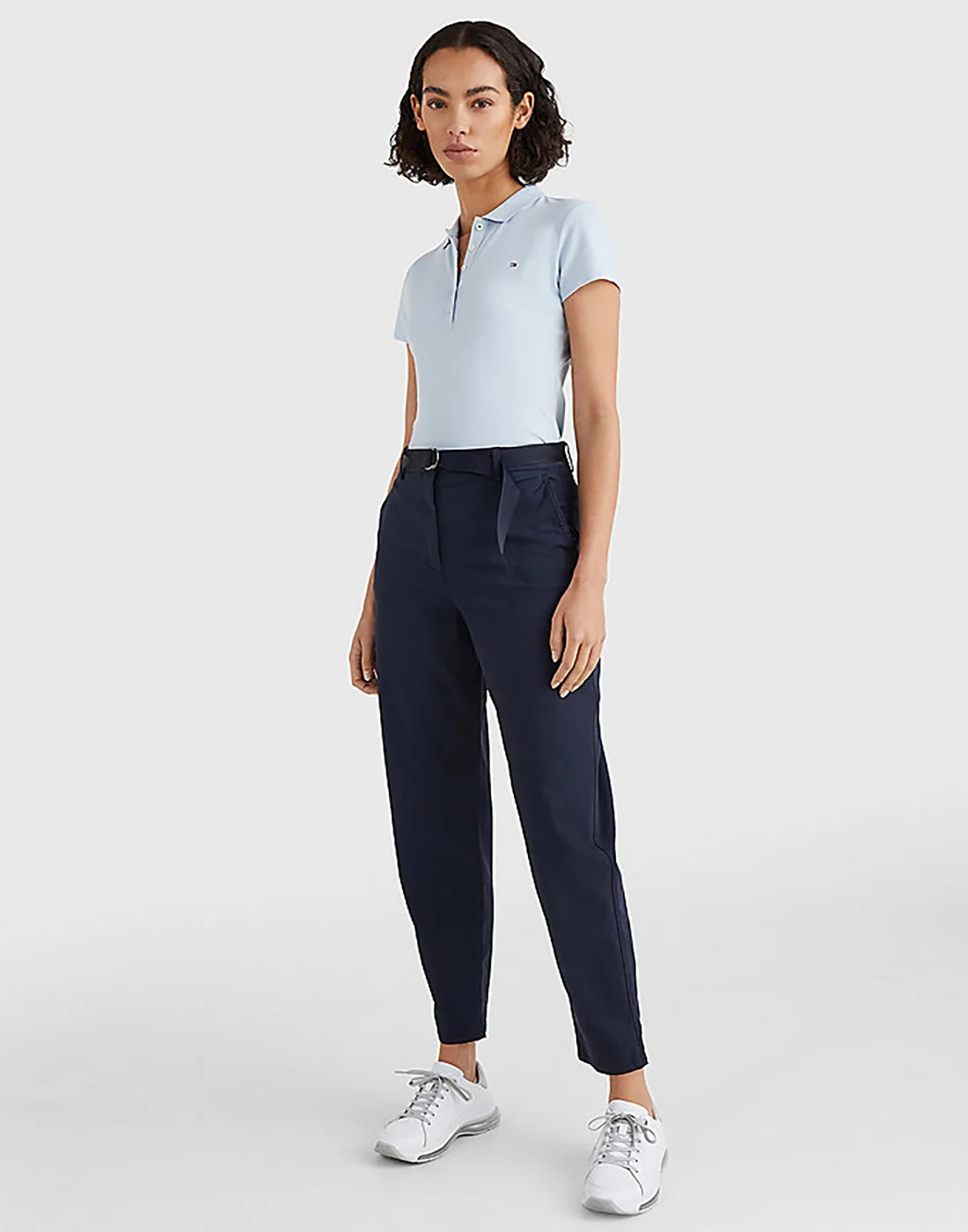 TOMMY HILFIGER Áo Polo Nữ Tay Ngắn Short Sleeve Slim Polo