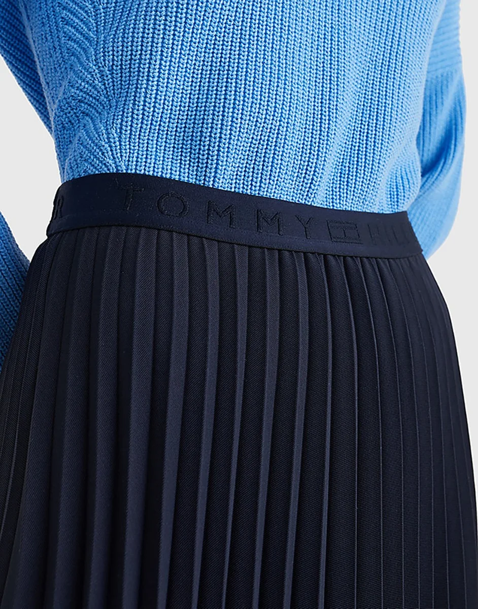 TOMMY HILFIGER Váy Nữ IM Fluid Tw Pleated Midi Skirt