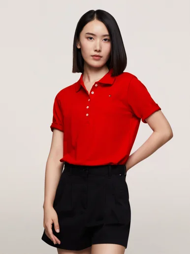 TOMMY HILFIGER Áo Polo Nữ Tay Ngắn - 1985 Reg Pique Polo SS