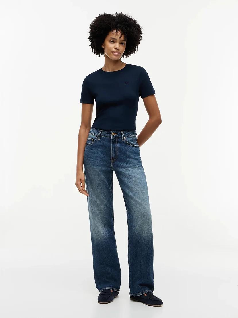 TOMMY HILFIGER Áo Thun Nữ Tay Ngắn Slim Cody C-Nk Ss