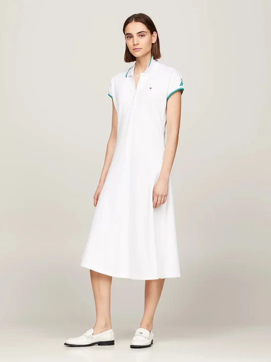 TOMMY HILFIGER Đầm Nữ F&F Stp SLV Knee Polo Dress