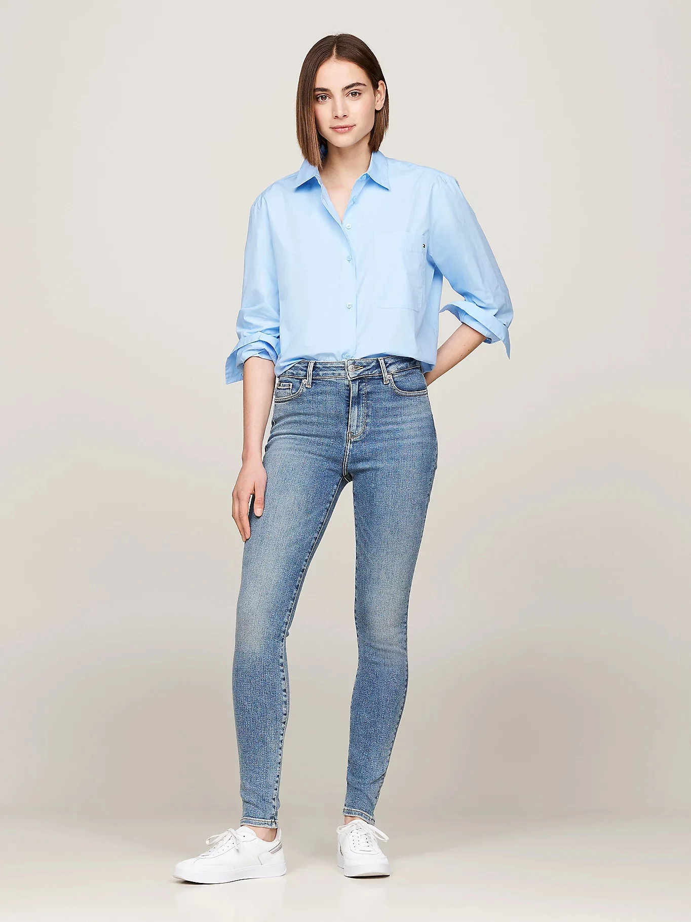 TOMMY HILFIGER Quần Jeans Nữ Harlem U Skinny Hw Kate