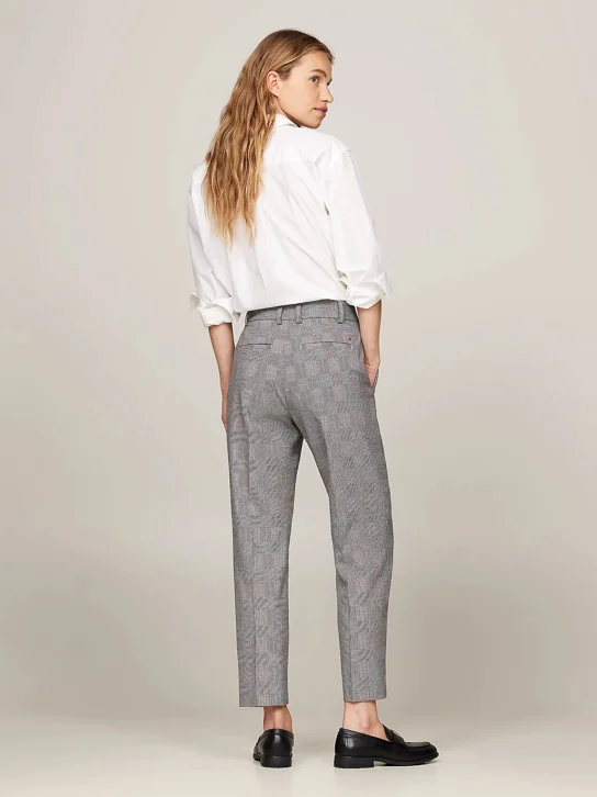 TOMMY HILFIGER Quần Dài Nữ Pow Check Slim Straight Pant