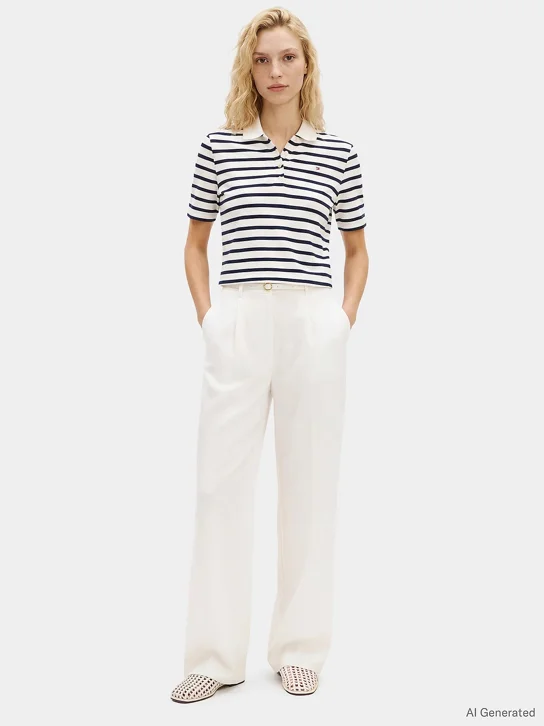 TOMMY HILFIGER Áo Polo Nữ Tay Ngắn 1985 Reg Pique Polo SS