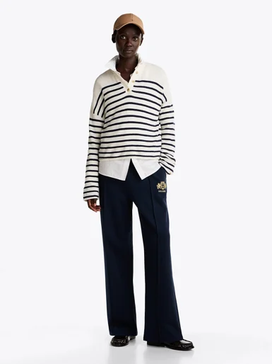 TOMMY HILFIGER Quần Dài Nữ Varsity Graphic Straight Pant