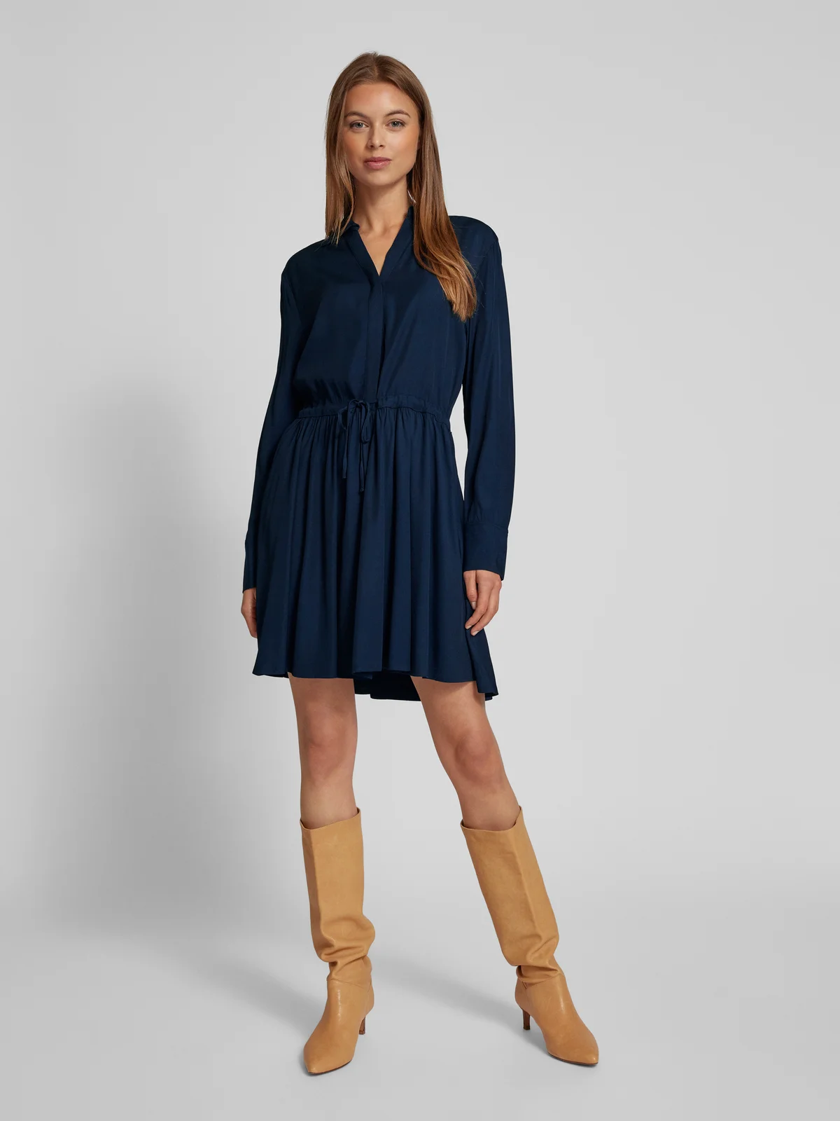 TOMMY HILFIGER Đầm Nữ Fluid Vis Belted Short Dress