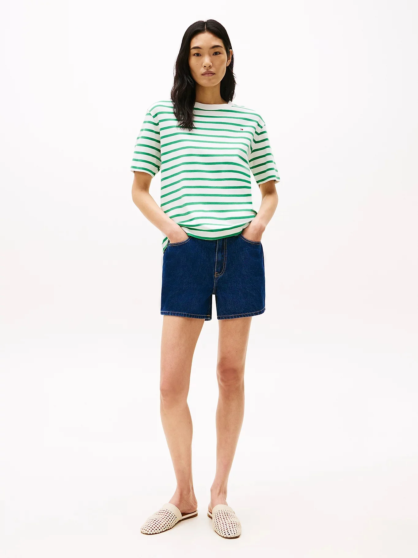 TOMMY HILFIGER Quần Ngắn Nữ Dnm Mini Short HW Ace