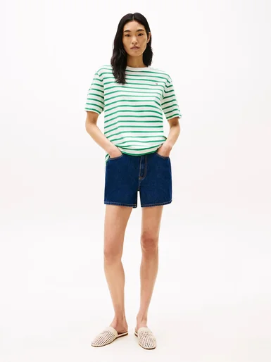 TOMMY HILFIGER Quần Ngắn Nữ Dnm Mini Short HW Ace