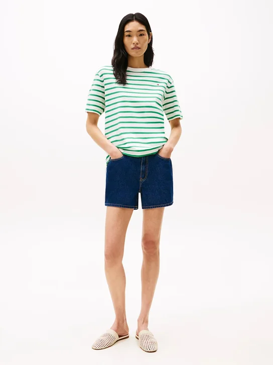 TOMMY HILFIGER Quần Ngắn Nữ Dnm Mini Short HW Ace