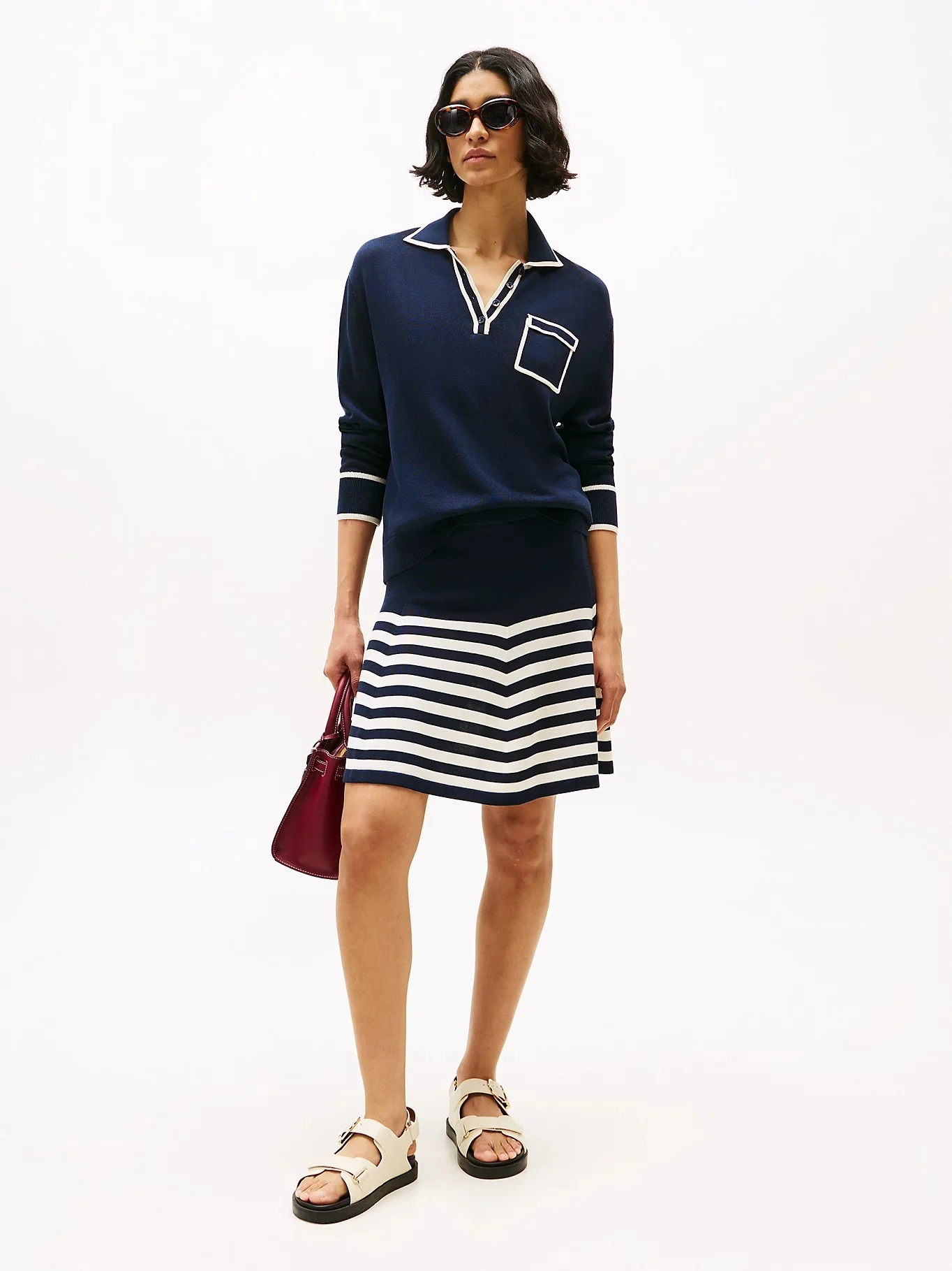 TOMMY HILFIGER Chân Váy Nữ Lyocell Silk Flare Mini Skirt