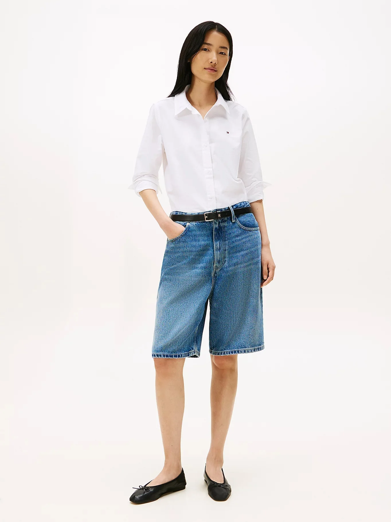 TOMMY HILFIGER Áo Sơ Mi Nữ Tay Dài IM AF Oxford Relaxed Fit Shirt