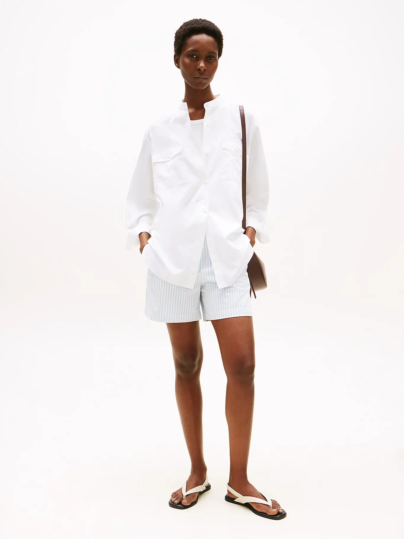 TOMMY HILFIGER Quần Ngắn Nữ Co Twill Slim Straigh Short 5