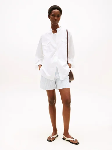 TOMMY HILFIGER Quần Ngắn Nữ Co Twill Slim Straigh Short 5