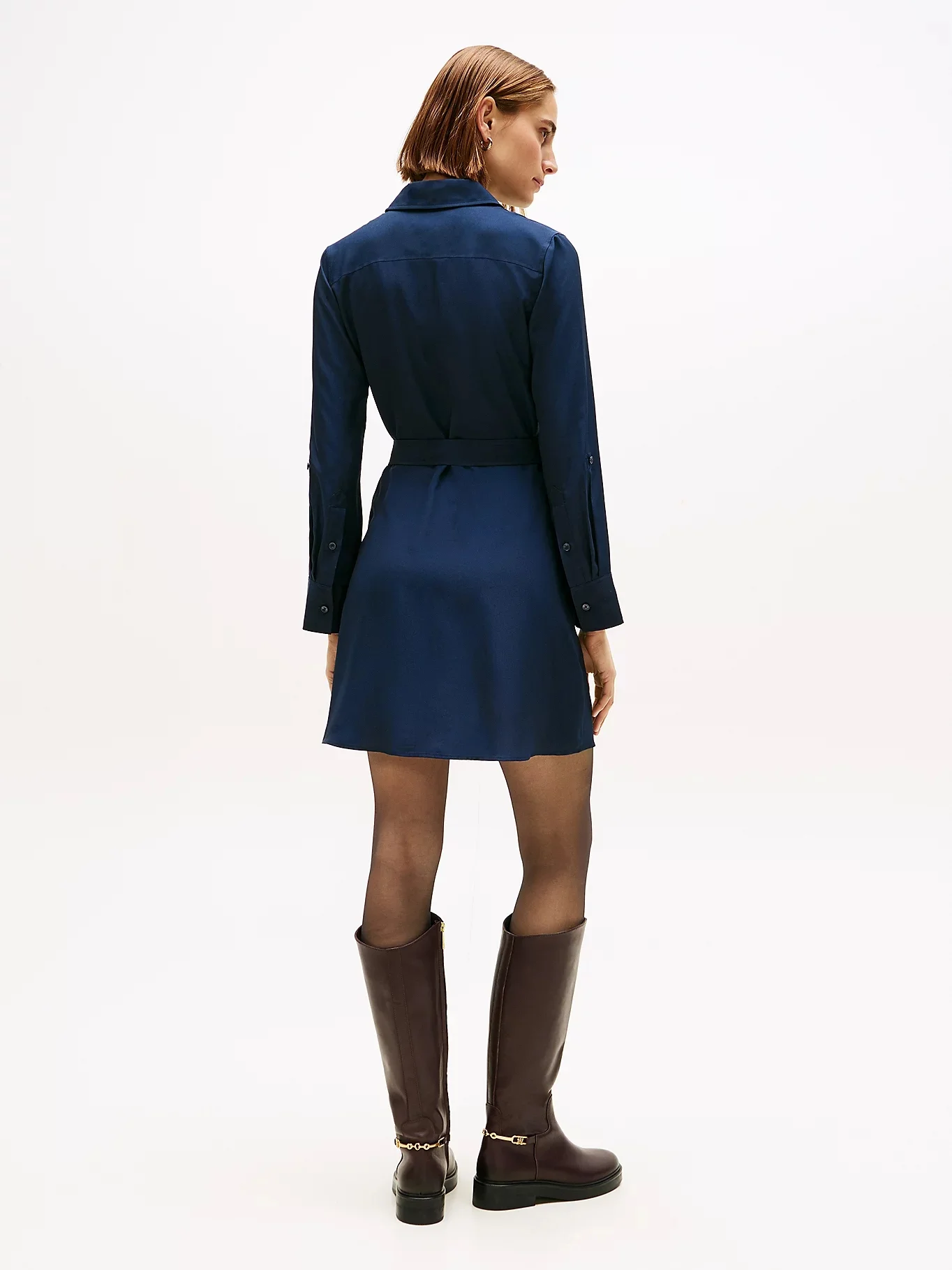 TOMMY HILFIGER Đầm Nữ Utility Fluid S/S Shirt Dress