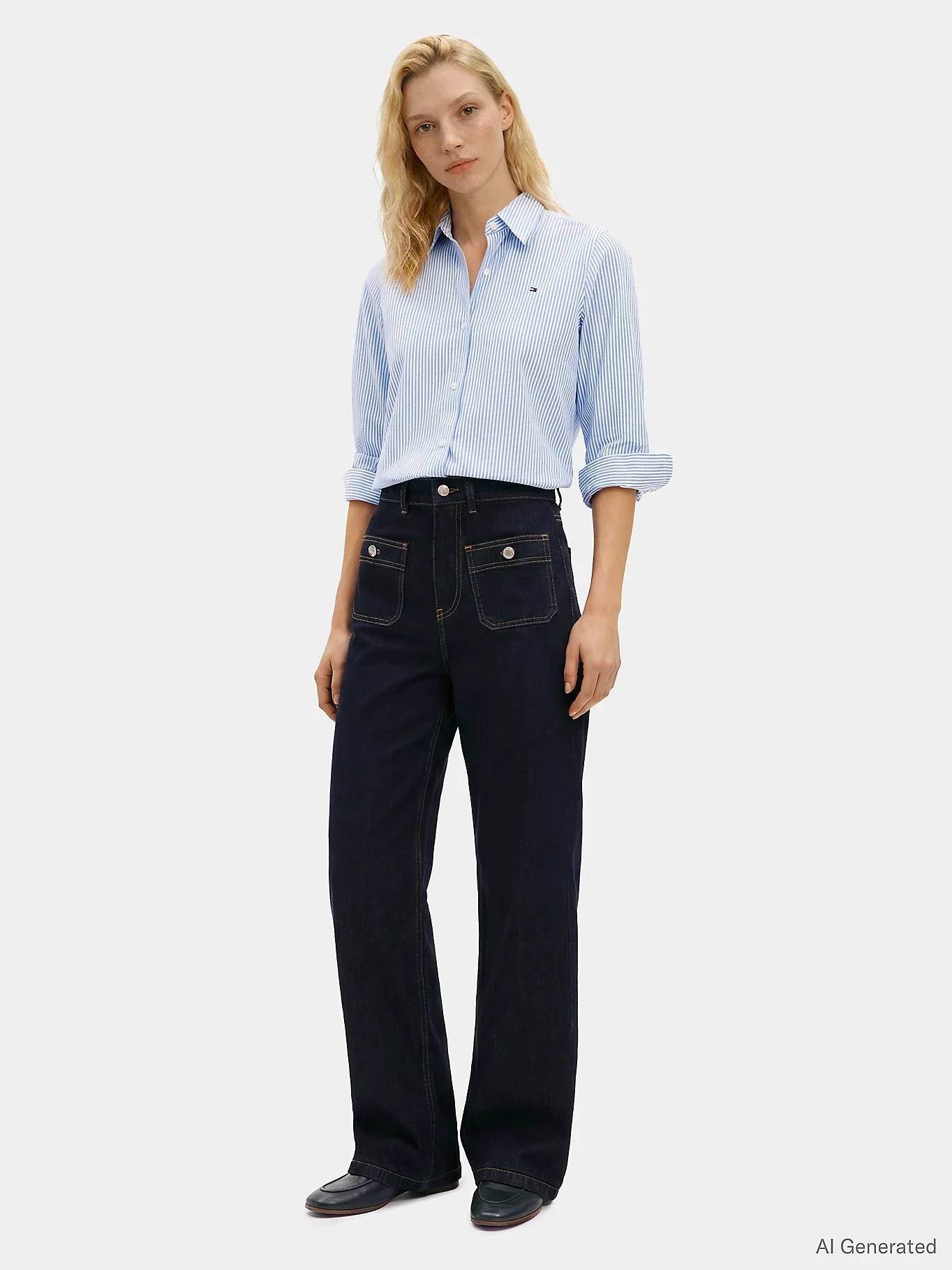 TOMMY HILFIGER Áo Sơ Mi Nữ Tay Dài Ess Poplin Regular Shirt