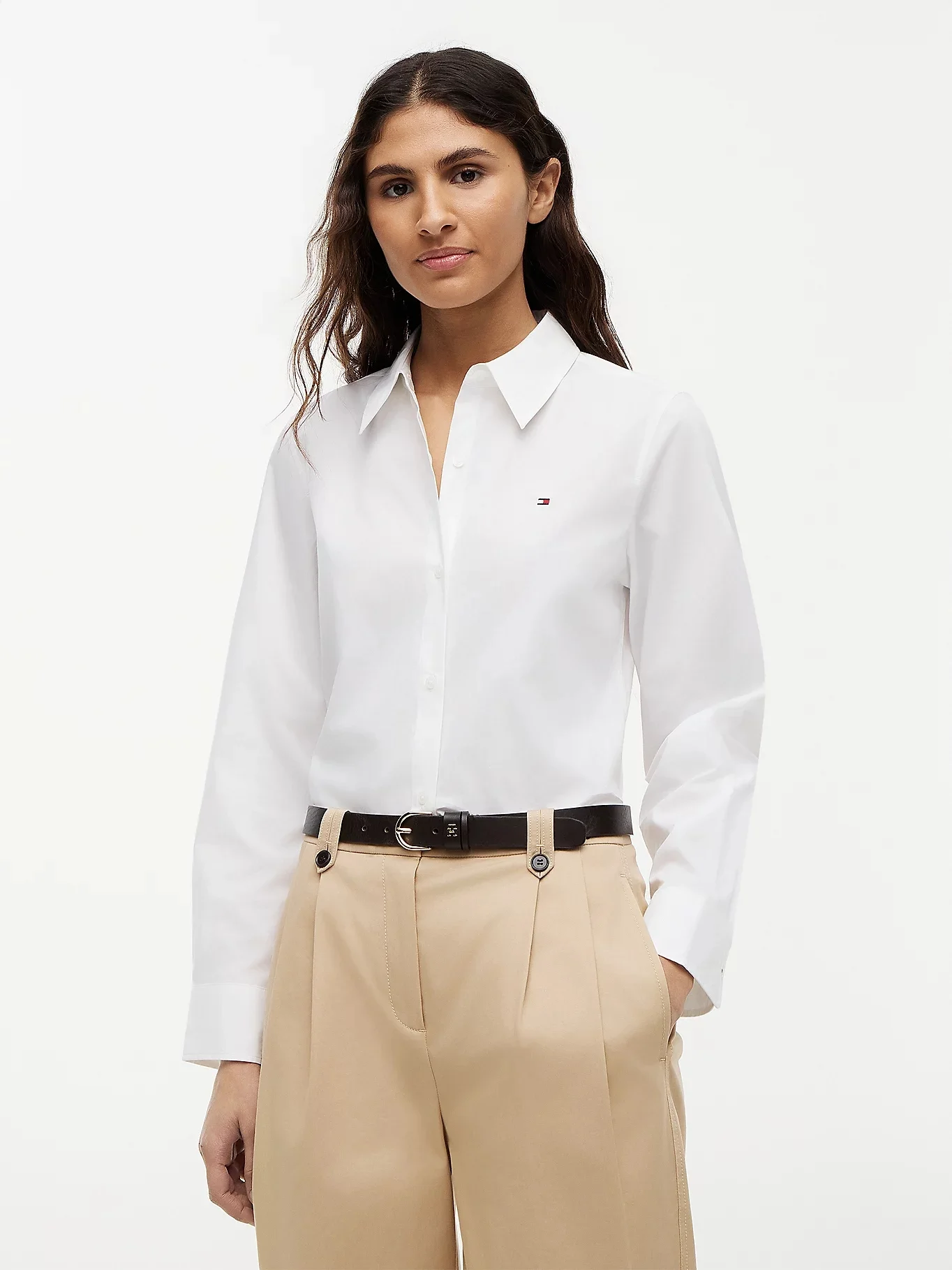 TOMMY HILFIGER Áo Sơ Mi Nữ Tay Dài Ess Poplin Regular Shirt