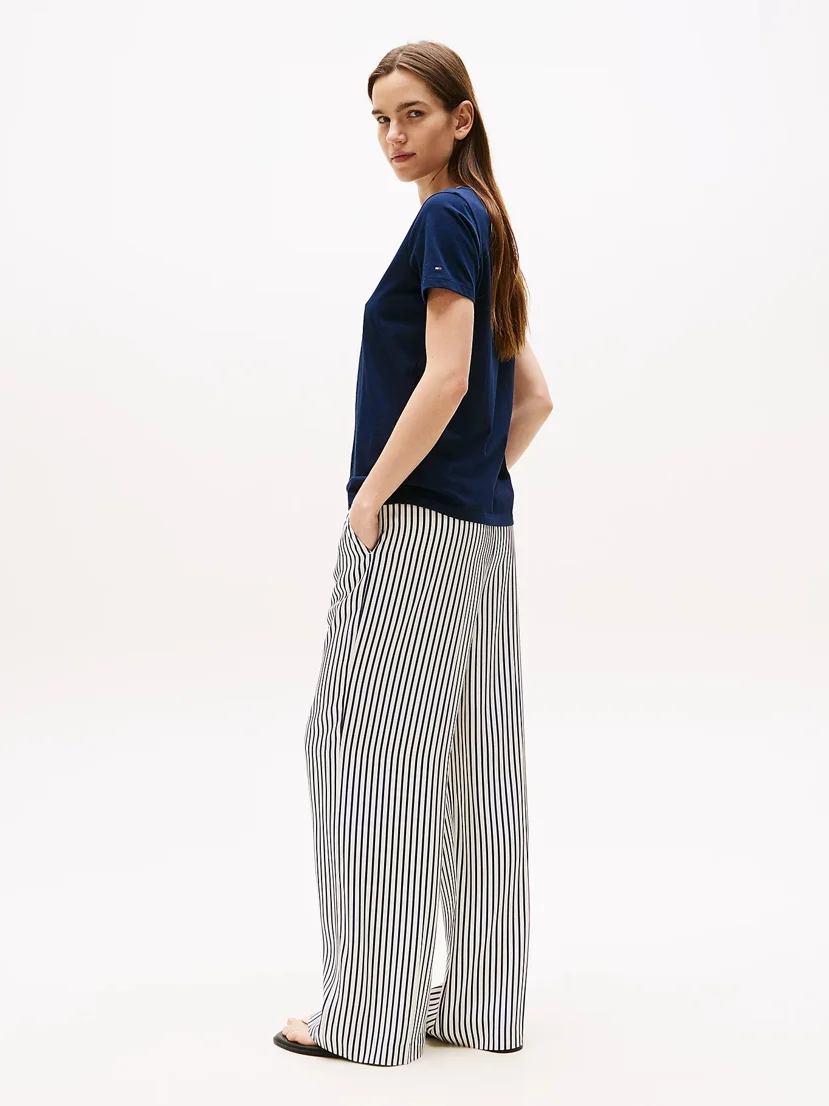 TOMMY HILFIGER Áo Thun Nữ Tay Ngắn Lurex Script Reg C-Nk SS Tee