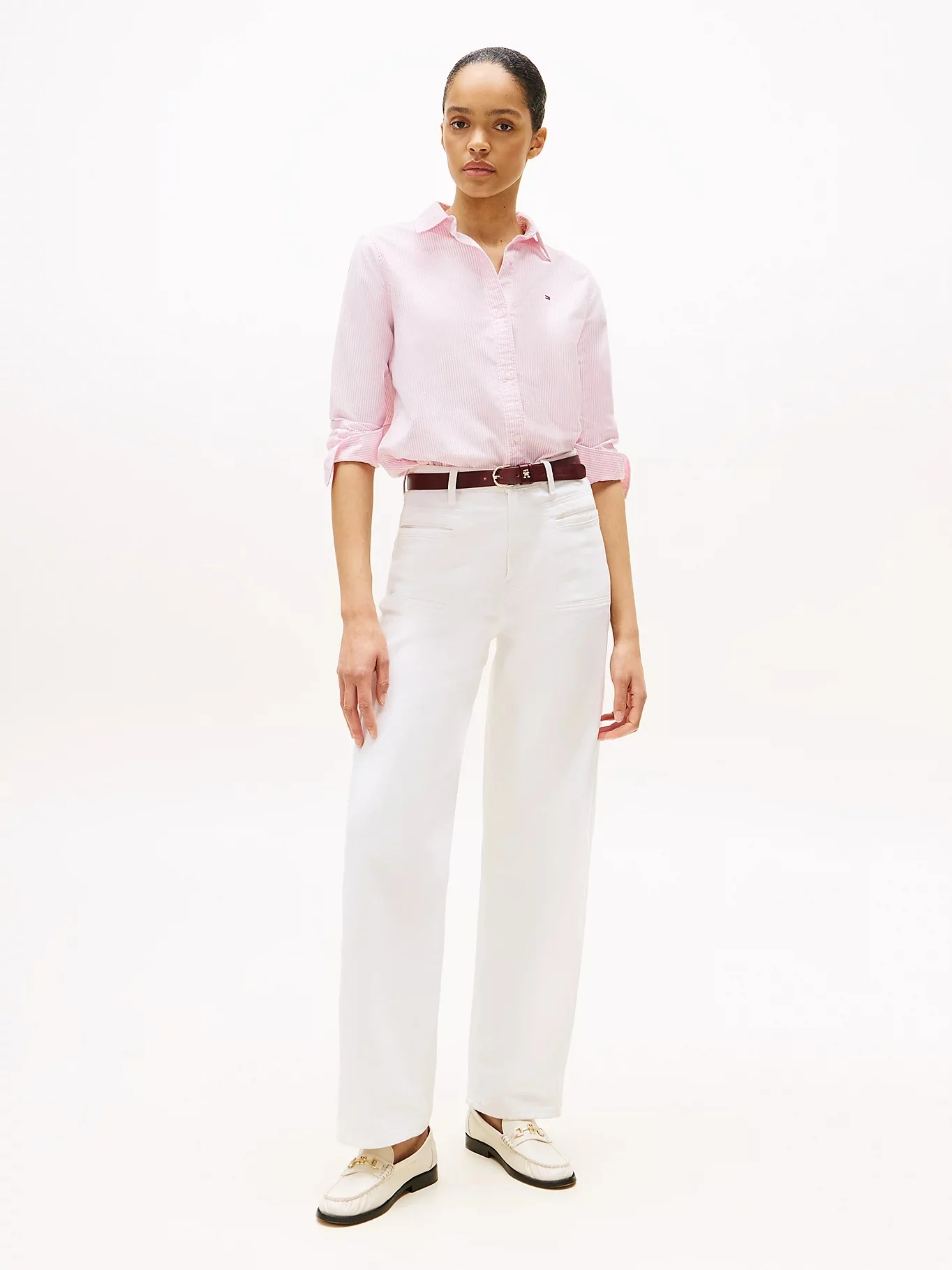 TOMMY HILFIGER Áo Sơ Mi Nữ Tay Dài Im AF Oxford Relaxed Fit Shirt