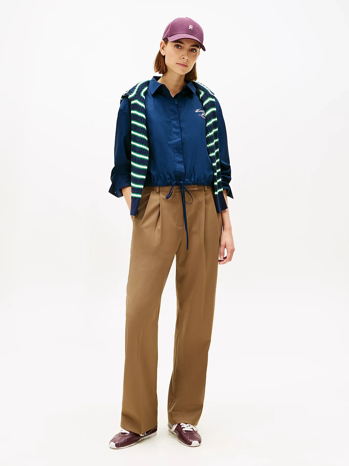 TOMMY HILFIGER Áo Sơ Mi Nữ Tay Dài Smd Blouson Drwstr LS Shirt