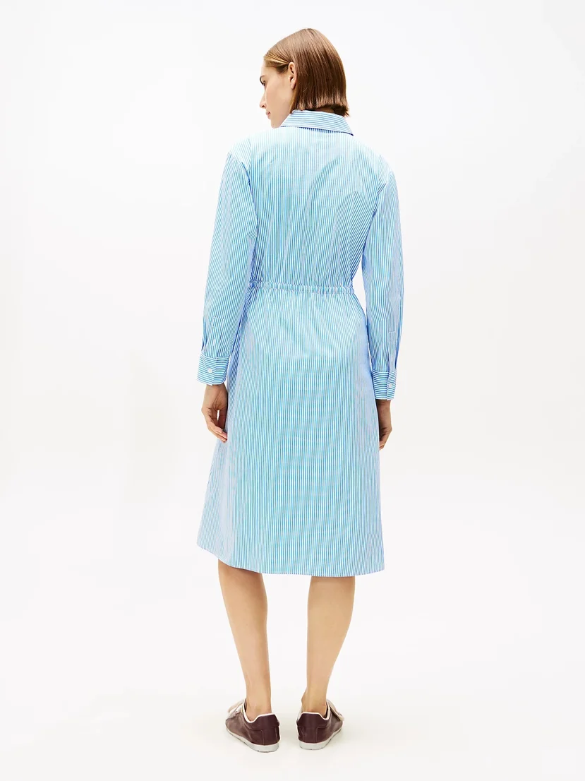 TOMMY HILFIGER Đầm Nữ Reg Banker Stripe Shirt Dress